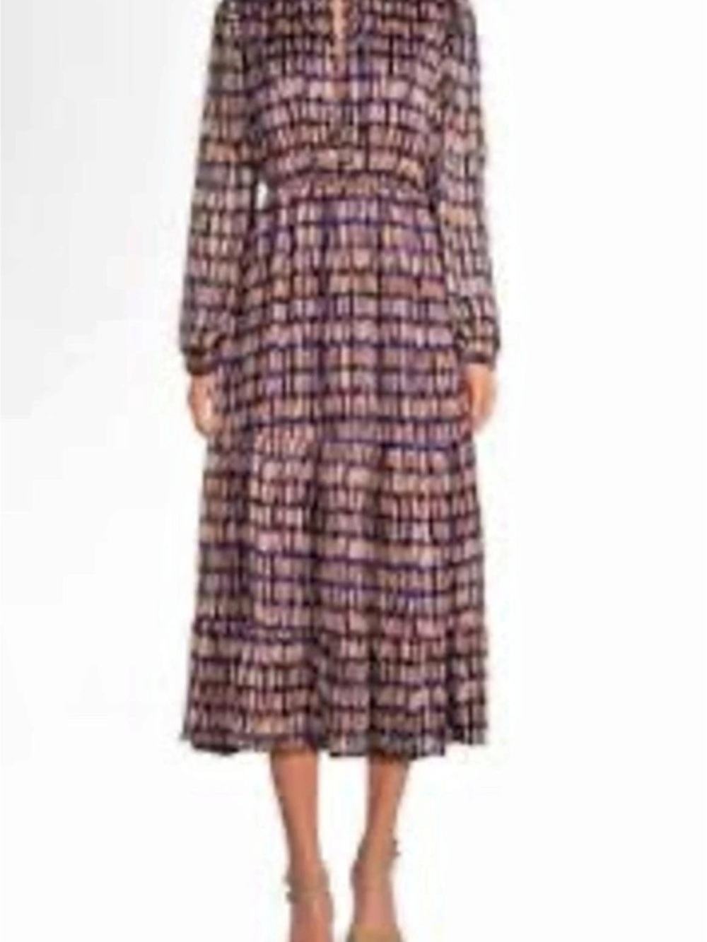 Lost + Wander Abstract Print Midi Dress Size Small NWT